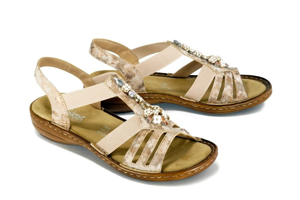 RIEKER 60855-31 rosa, sandały damskie