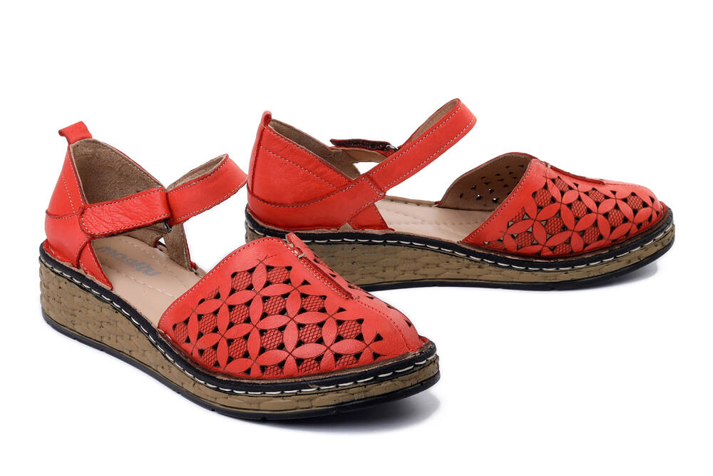 MANITU 910168-62 orange, sandały damskie