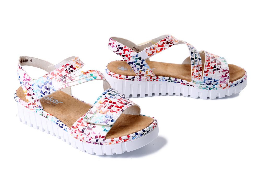 RIEKER v1364-90 multi, sandały damskie