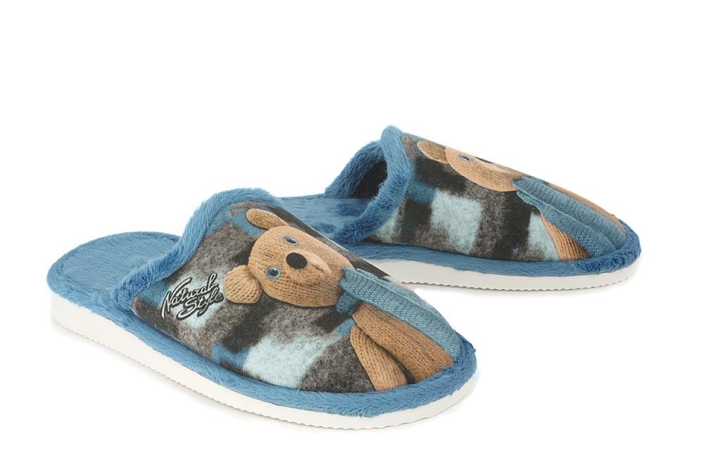 METEOR 152 MISIU niebieski, kapcie dziecięce, rozmiary 29-34