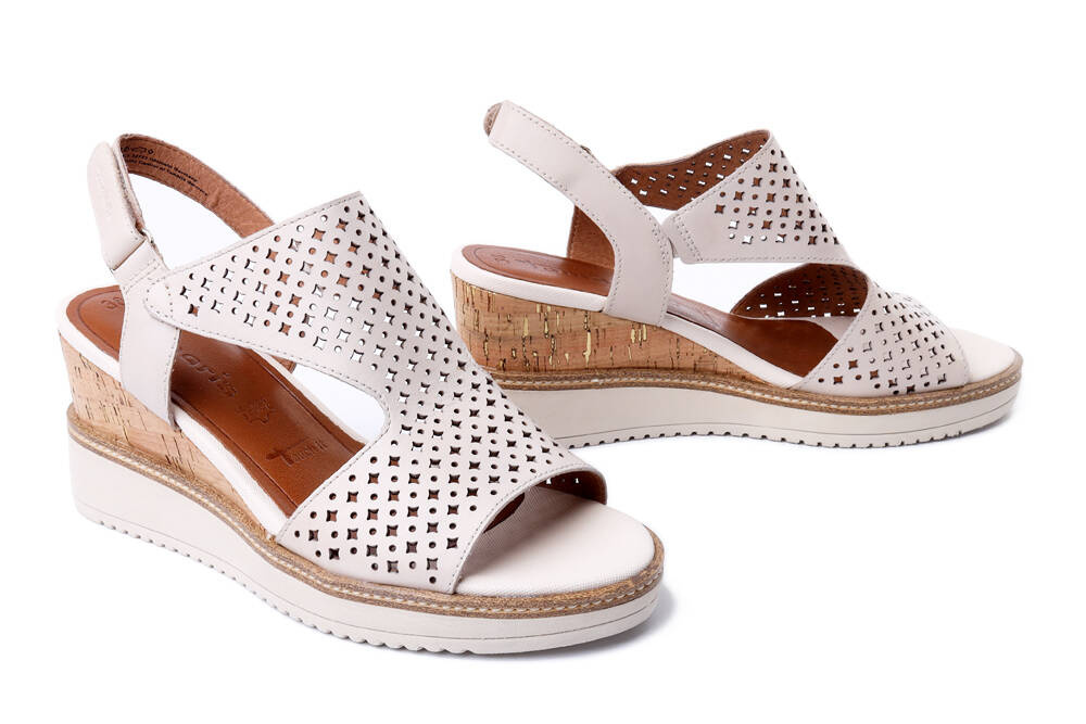 TAMARIS 1-28218-42 418 M2821842 ivory, sandały damskie