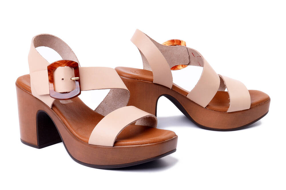 MACIEJKA L5245-04/00-0 beż, sandały damskie