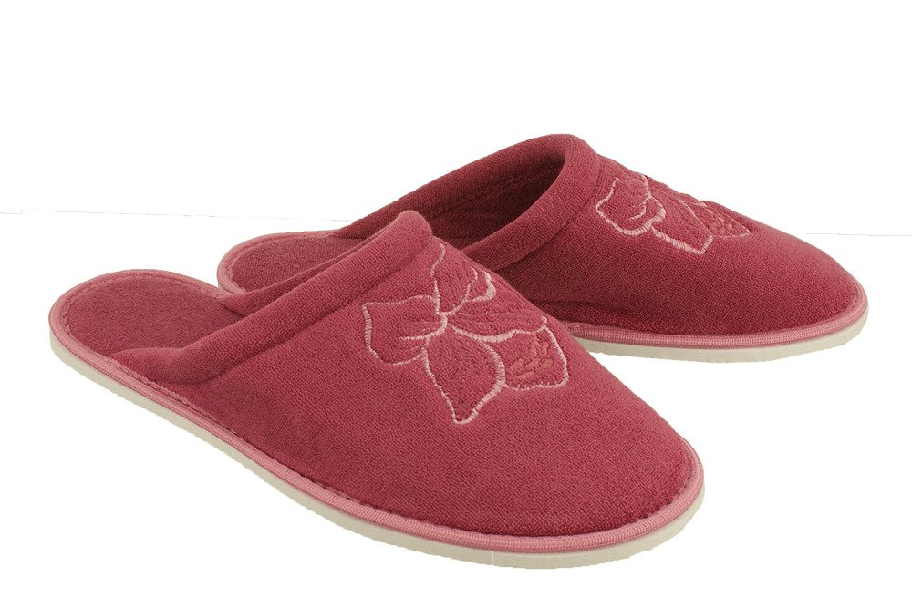 METEOR 042 FROTTE różowy, kapcie damskie