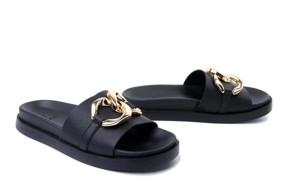 RIEKER Revolution W1452-00 black, klapki damskie