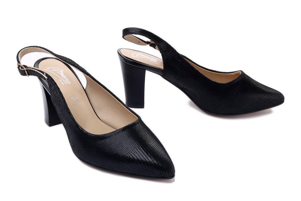 MARCO SHOES 0424P-101-021-1 czarny, czólenka damskie