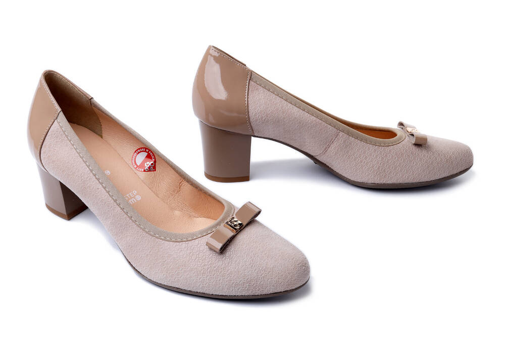 BIOECO BY ARKA 5998 2060+1404 beż, czółenka damskie