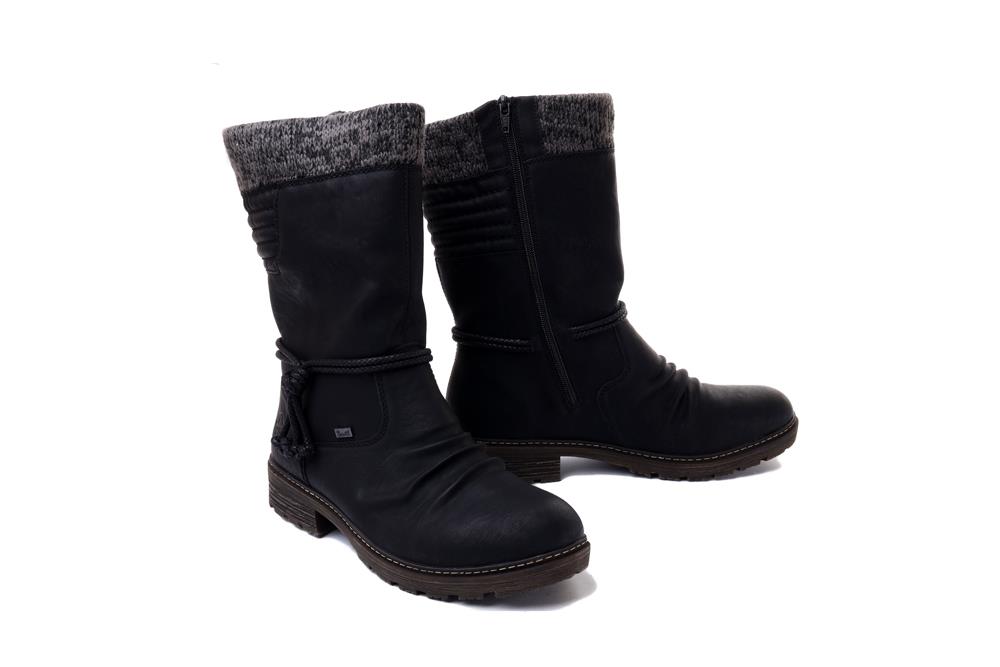 RIEKER TEX Z4755-00 black, kozaki damskie
