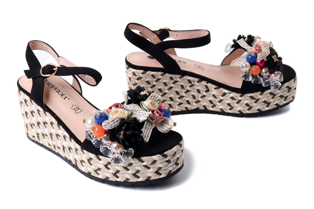 SCAVIOLA S-395 BLACK, sandały damskie