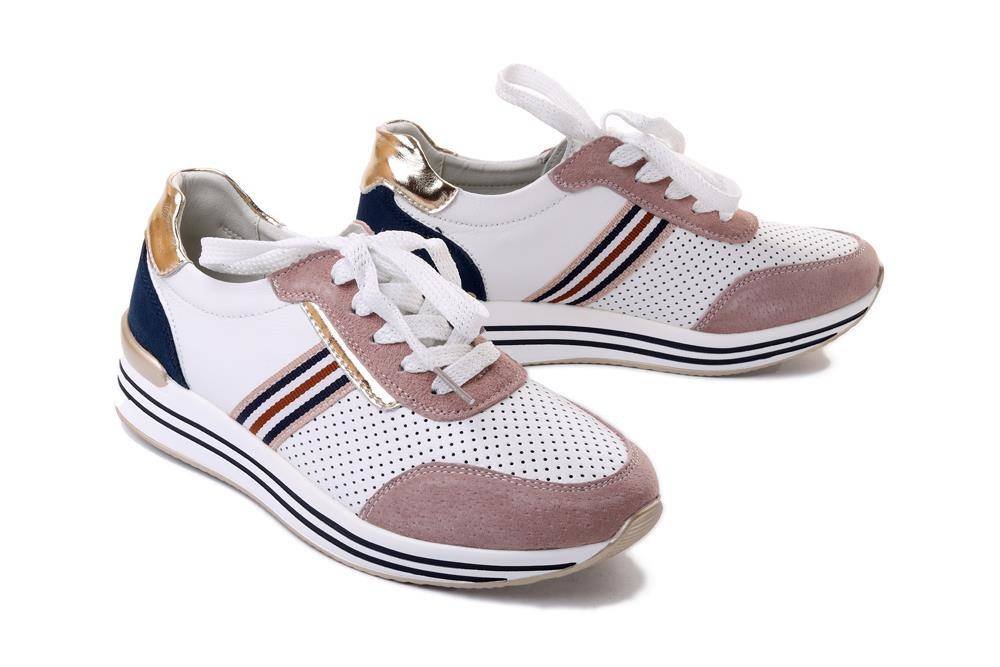 ARTIKER RELAKS 50C1279 biało-różowy, półbuty damskie