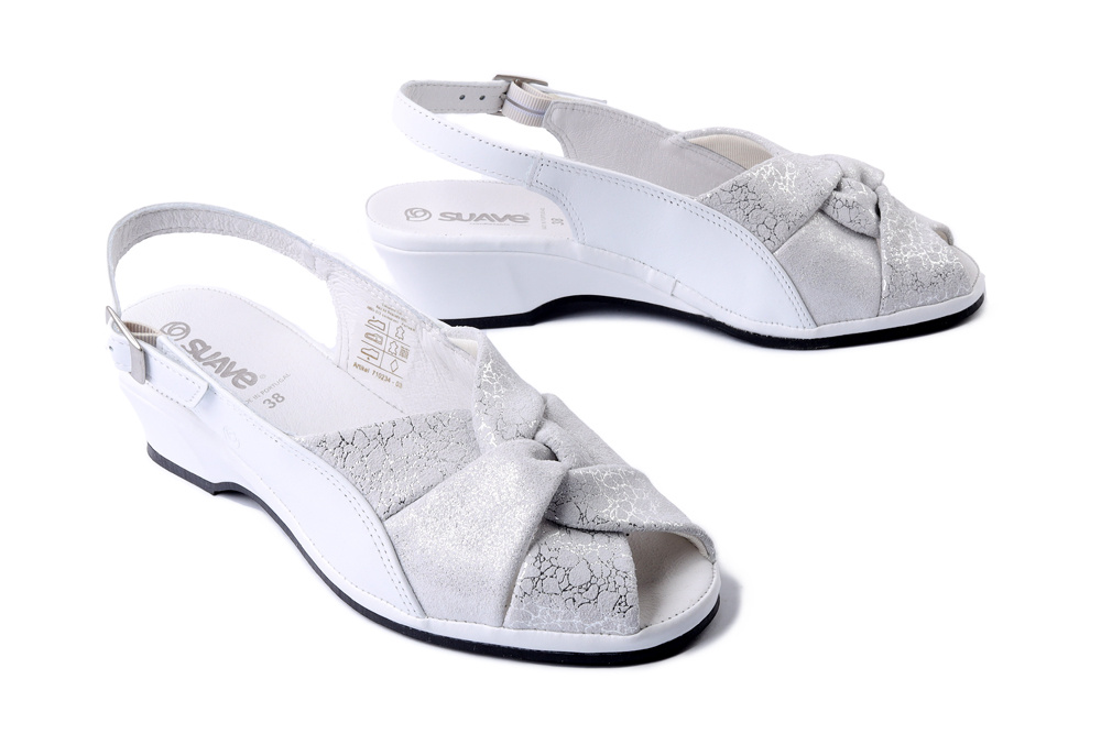 SUAVE 710234-03 weiB, sandały damskie