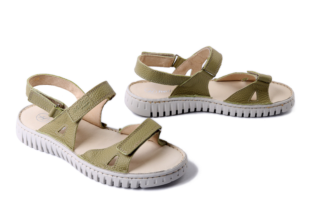 HELIOS KOMFORT 205S zielony 2, sandały damskie