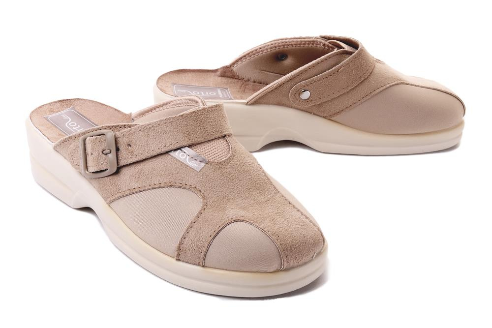 ADANEX ASL34 ASTRA 25126B beżowy, klapki damskie