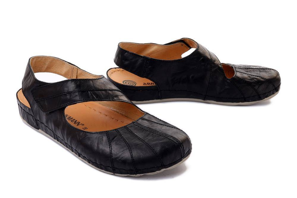 DR. BRINKMANN 710558-1 schwarz, sandały profilaktyczne damskie