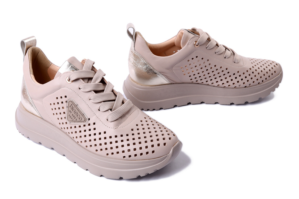 BIOECO BY ARKA 6837 2609+2094+1315 beż, półbuty damskie