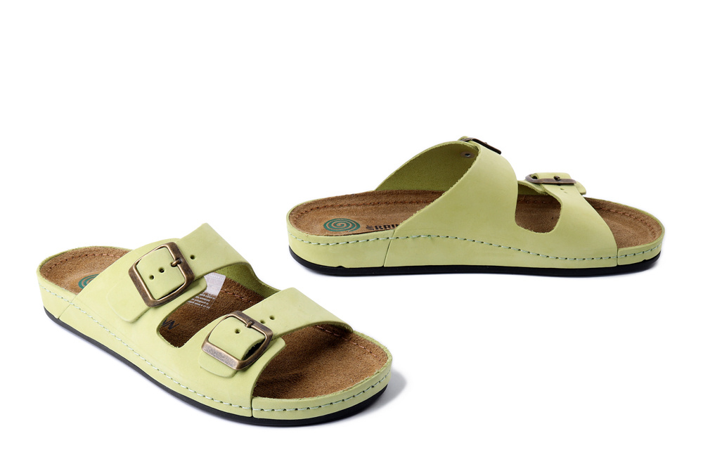 DR. BRINKMANN 700694-71 hellgrun, klapki damskie