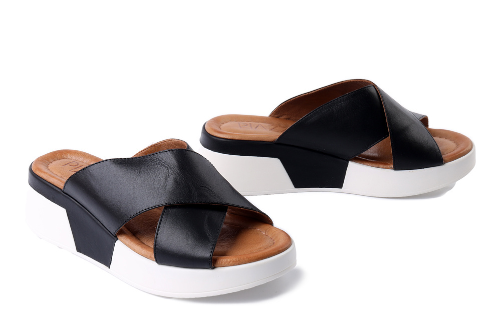 PIAZZA 900151-01 schwarz, klapki damskie