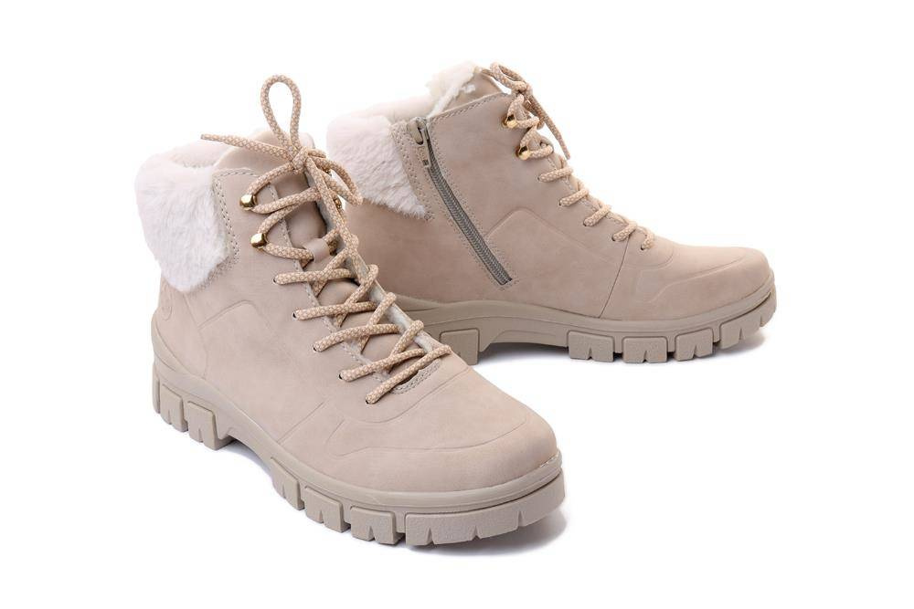 RIEKER Z1101-62 beige, trzewiki damskie