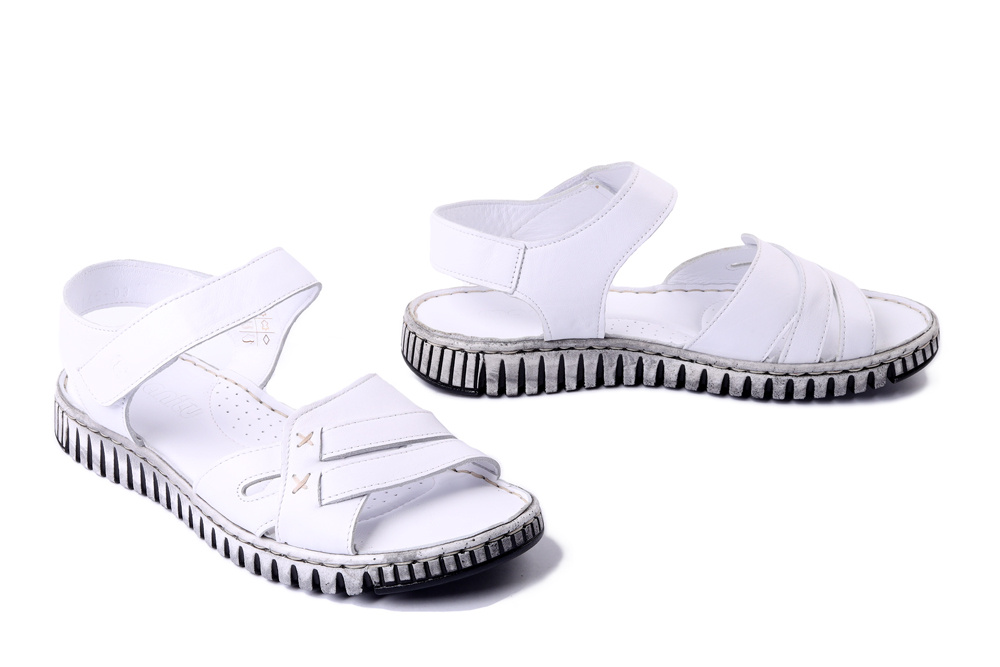 MANITU 910145-03 weiss, sandały damskie