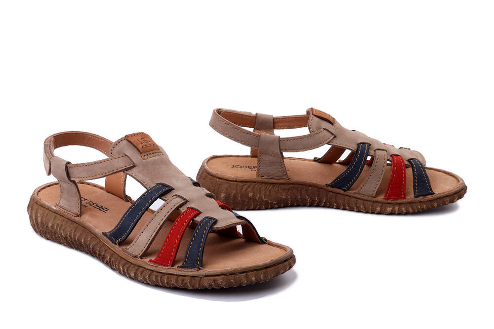 JOSEF SEIBEL 95207 616 252 Ronja 07 taupe-multi, sandały damskie