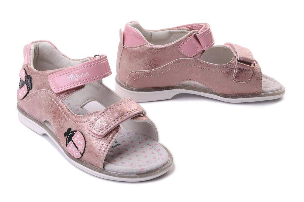 WOJTYŁKO 3S23733 róż, sandały dziecięce, rozmiary 26-30