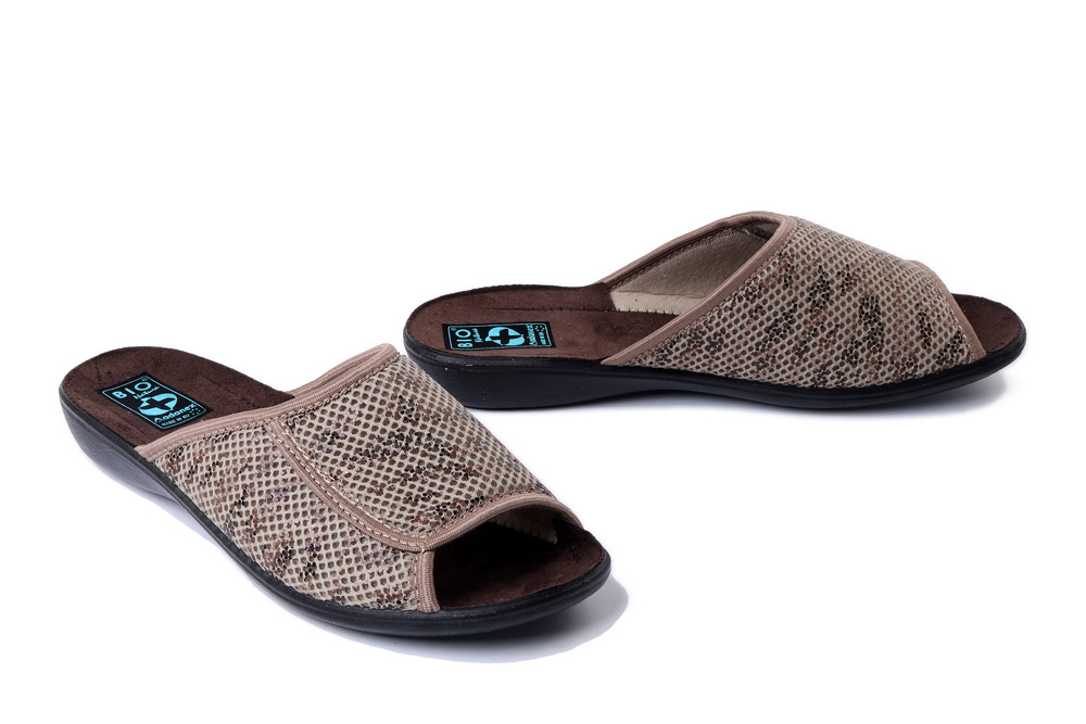 ADANEX 29448 DIK1VN beżówy, kapcie damskie