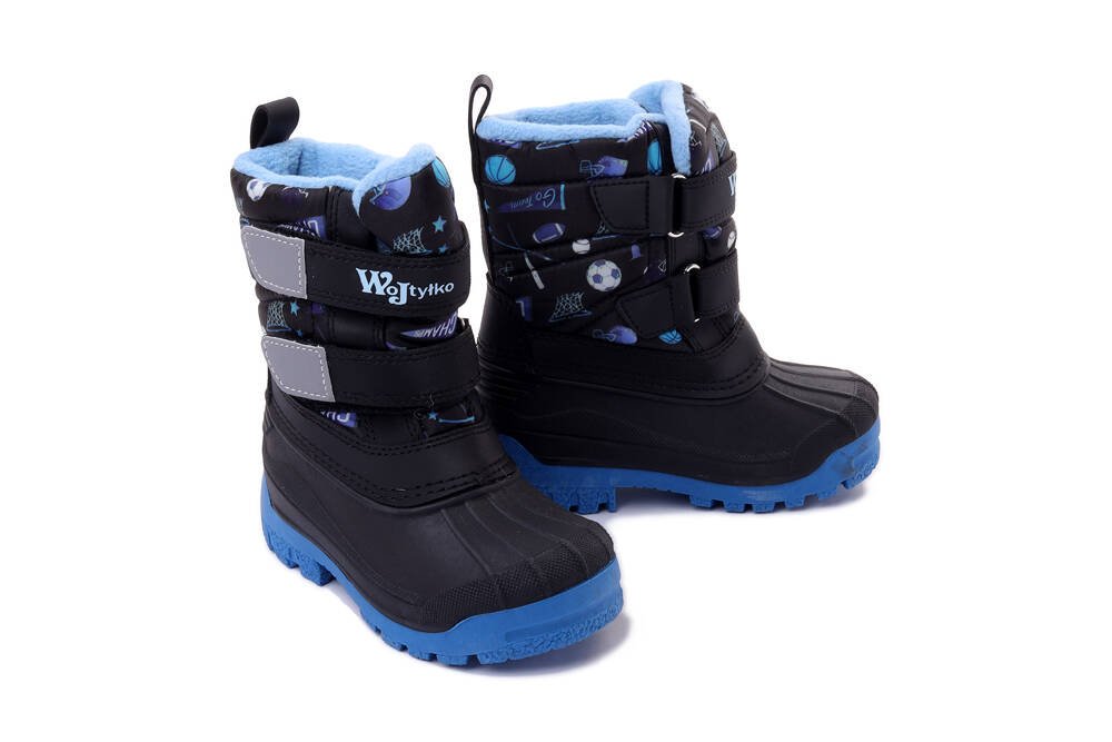 WOJTYŁKO 4Z24103 granat, śniegowce dziecięce, rozmiary 31-36