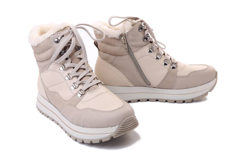 RIEKER N4002-60 beige, trzewiki damskie