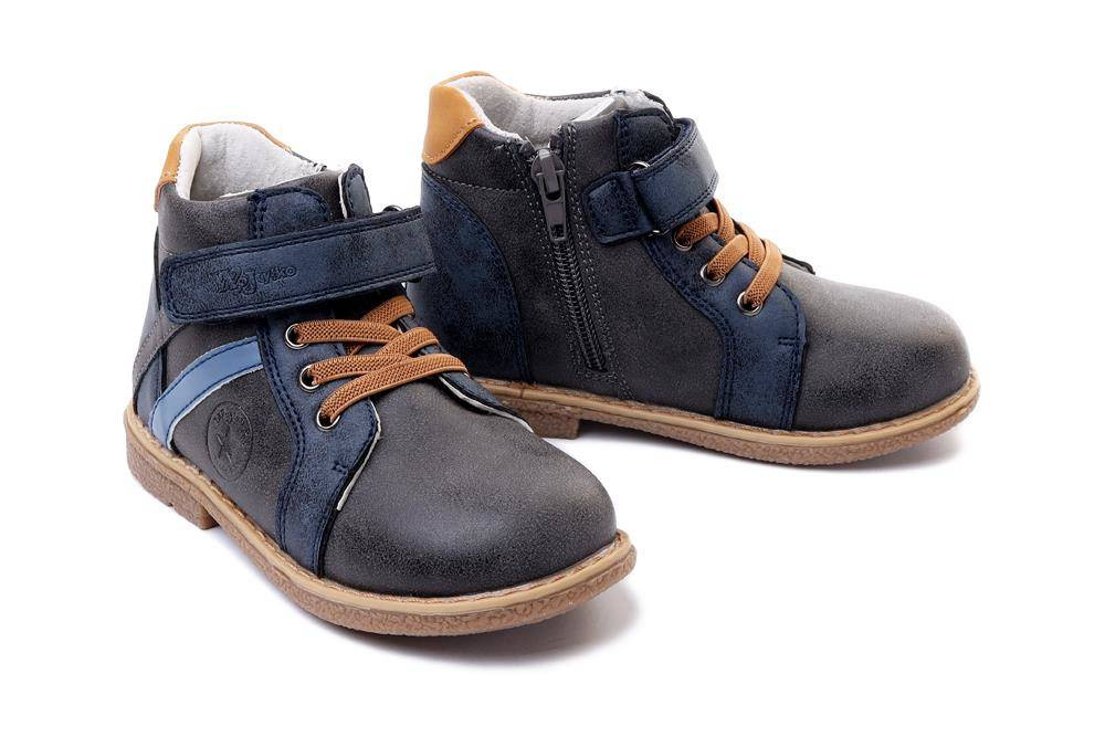 WOJTYŁKO 3T21008 popiel, trzewiki nieocieplane dziecięce, rozmiary 26-30
