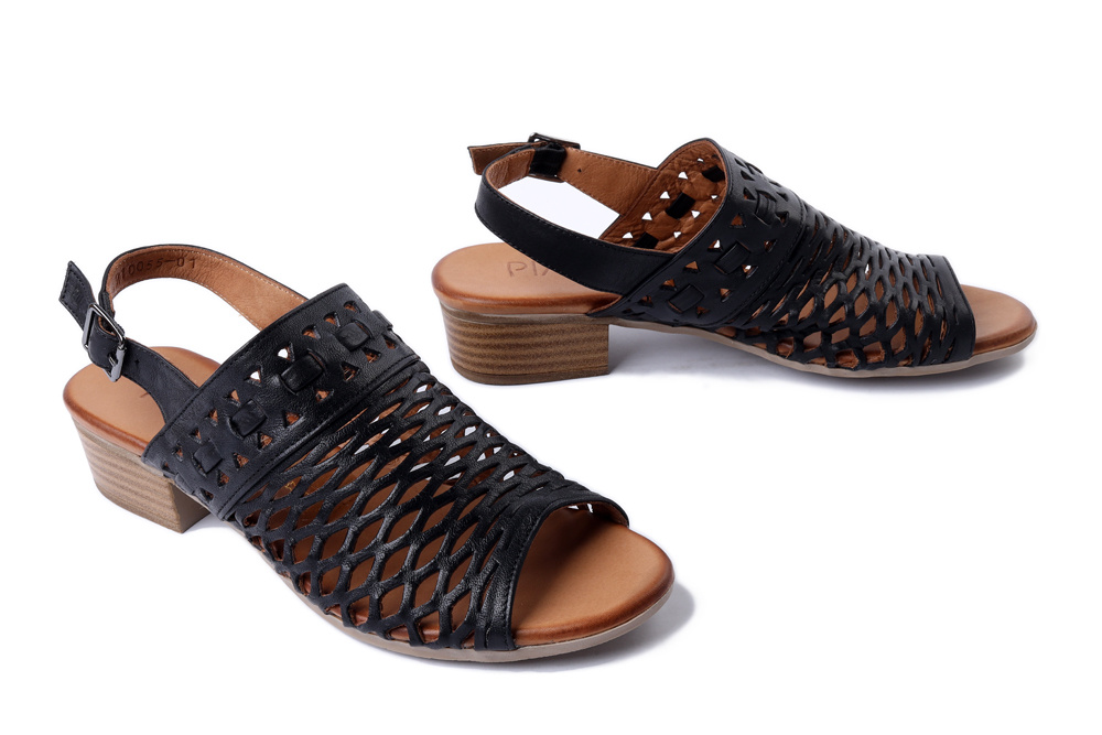 PIAZZA 910055-01 schwarz, sandały damskie