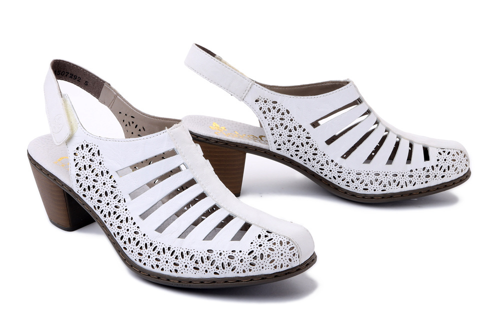 RIEKER 40959-80 weiss, sandały damskie