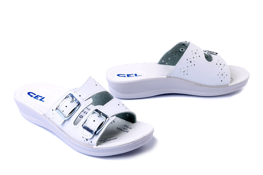 INBLU VR-6B biały, klapki damskie