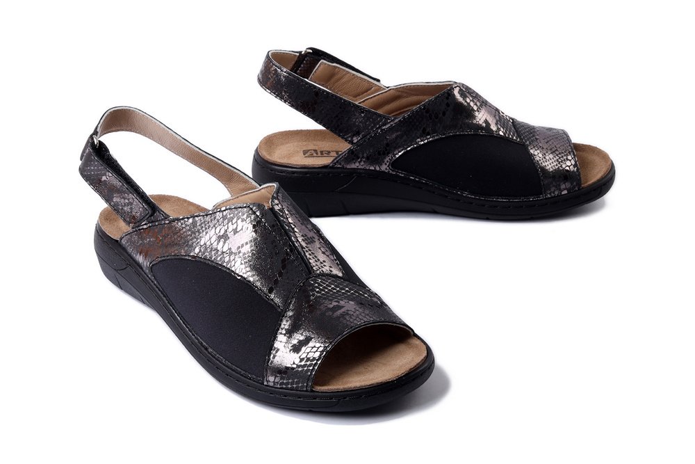 ARTIKER RELAKS 56C2508 czarny, sandały damskie