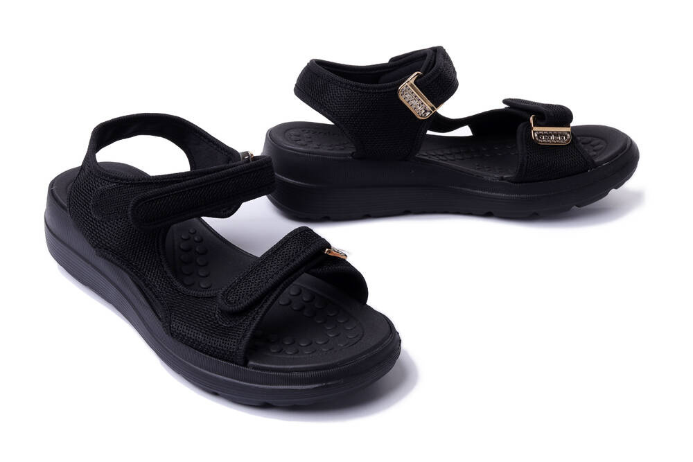 AZALEIA 18833 GREICE SOFT PAPETE AT004 black, sandały damskie