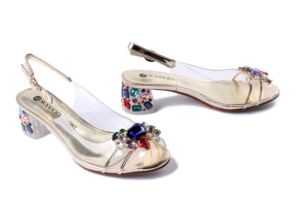 SCAVIOLA G-25 GOLD, sandały damskie