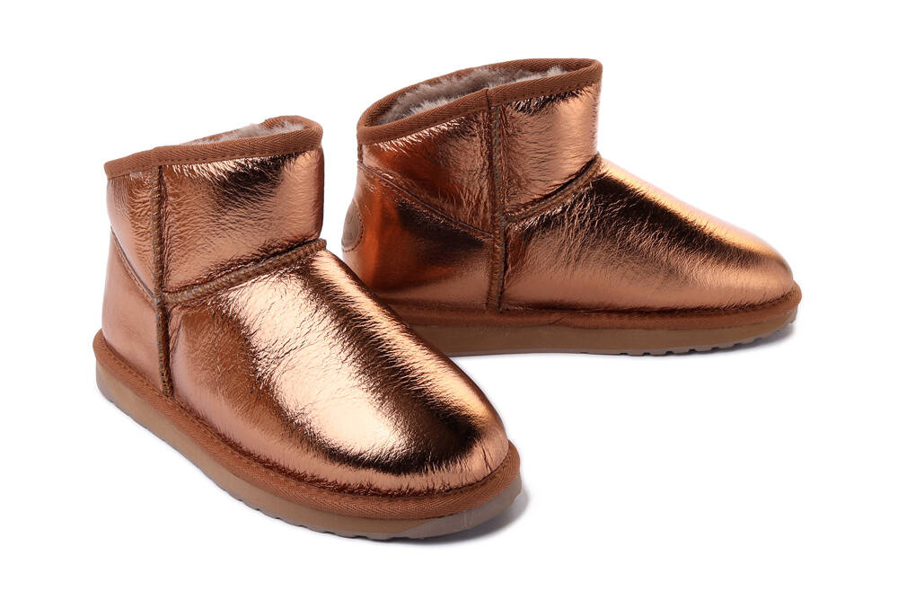 EMU AUSTRALIA W12922 Aarons Glossy gold bronze, botki damskie