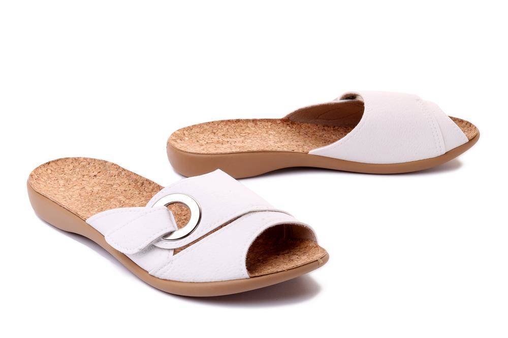 BEFADO 265D 028 biały, kapcie damskie