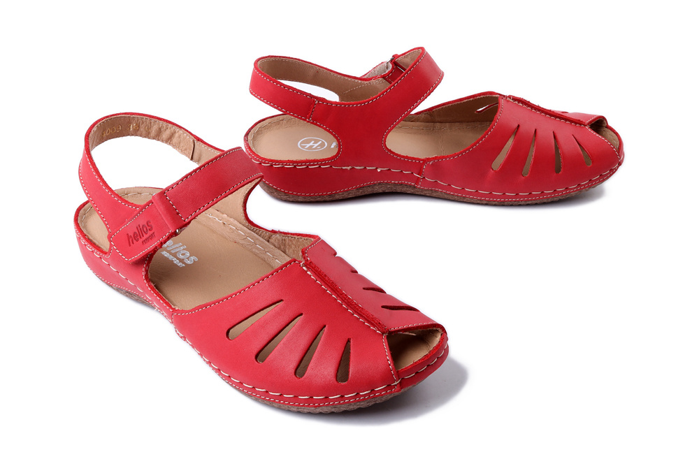 HELIOS KOMFORT 4009 03 czerwony, sandały damskie