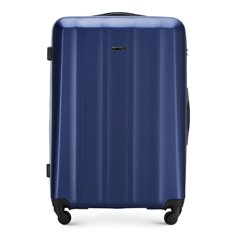 Duża walizka z polikarbonu fakturowana