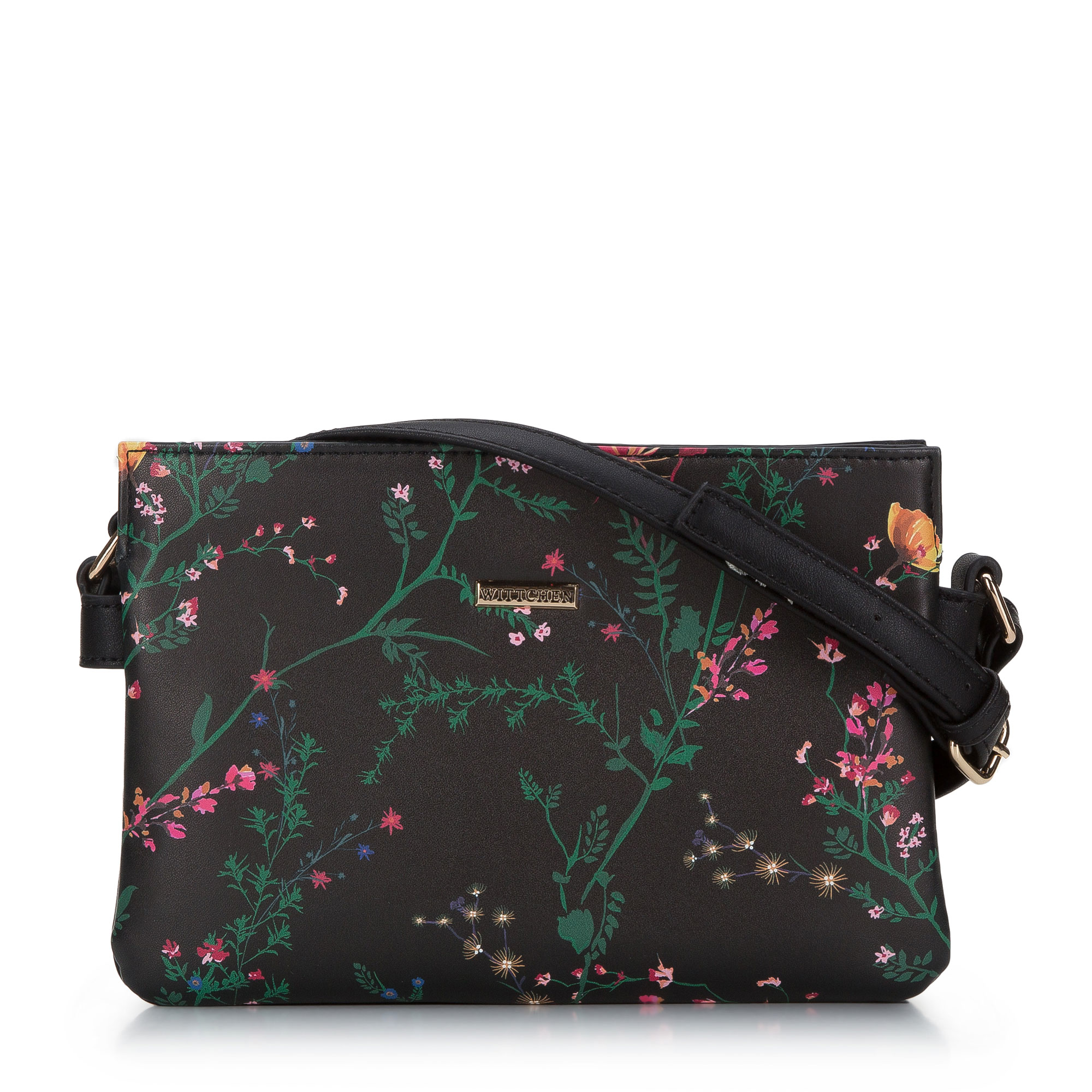 Damska listonoszka z ekoskóry w kwiaty