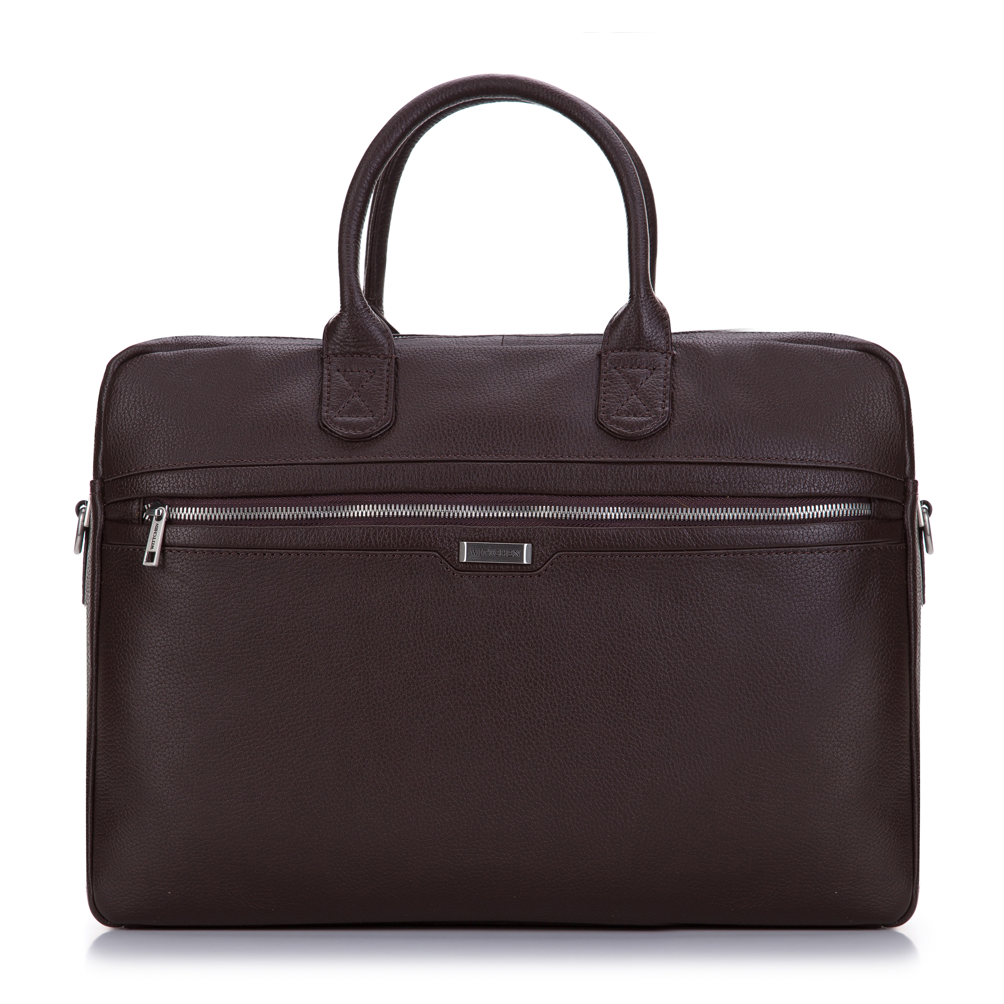 Męska torba na laptopa 13”/14” skórzana dwukomorowa brązowa