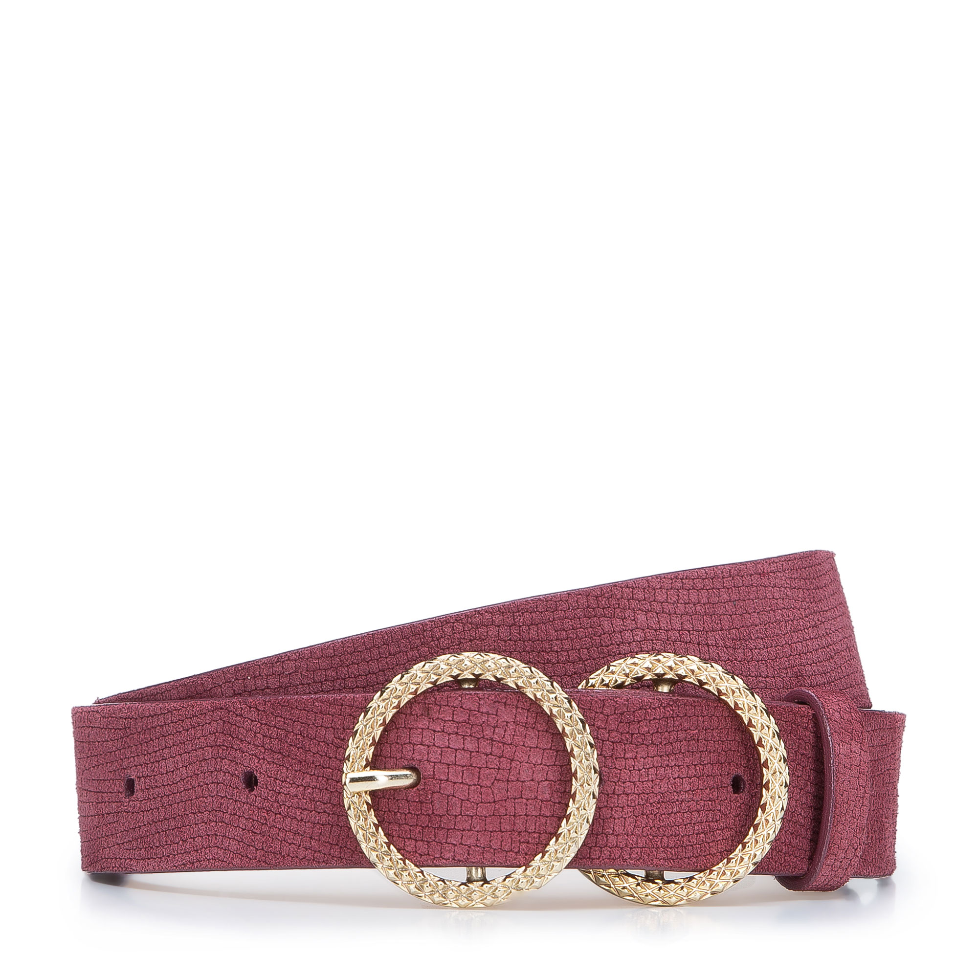 Damski pasek skórzany z kółkami