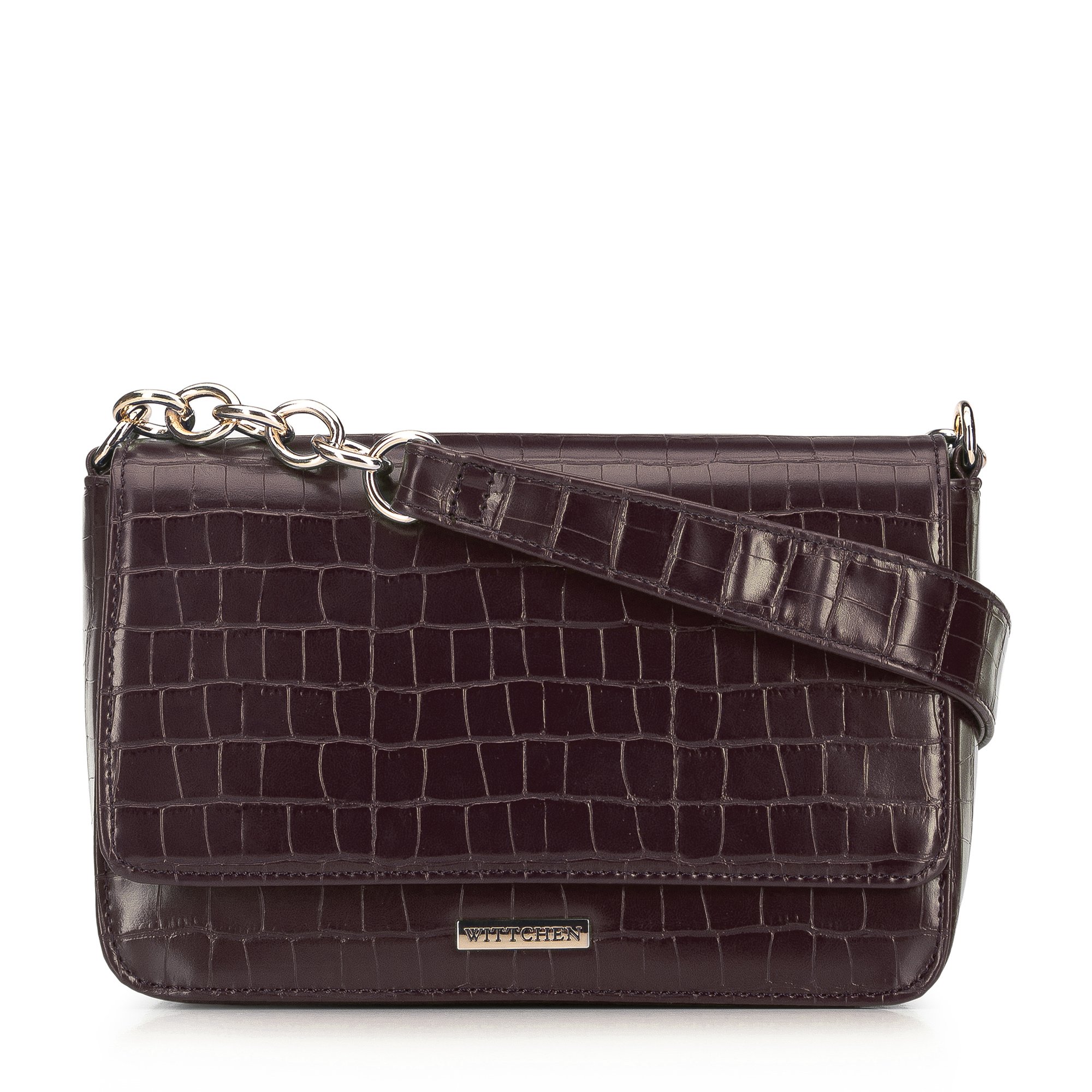 Damska torebka z ekoskóry o fakturze croco