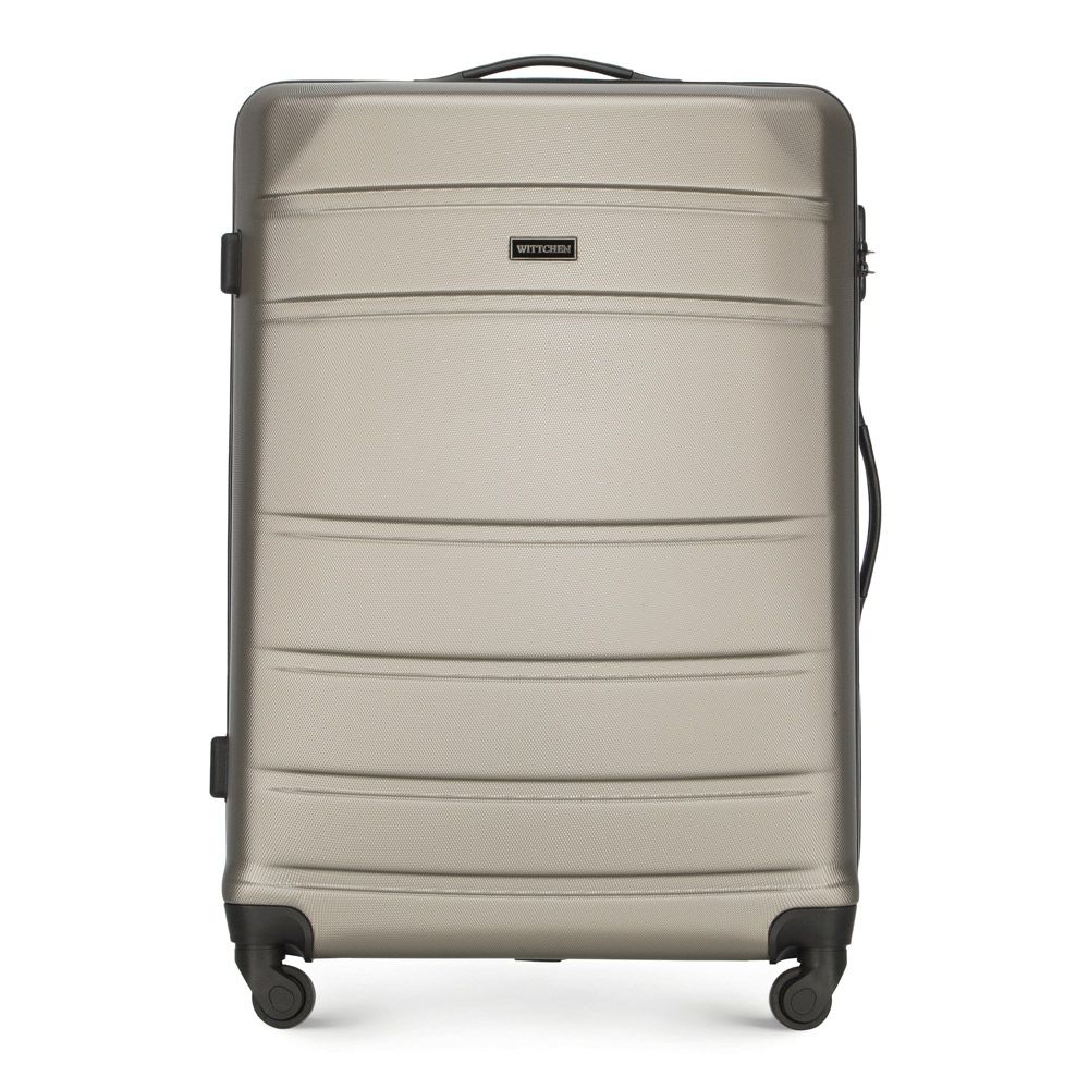 Duża walizka z ABS-u żłobiona