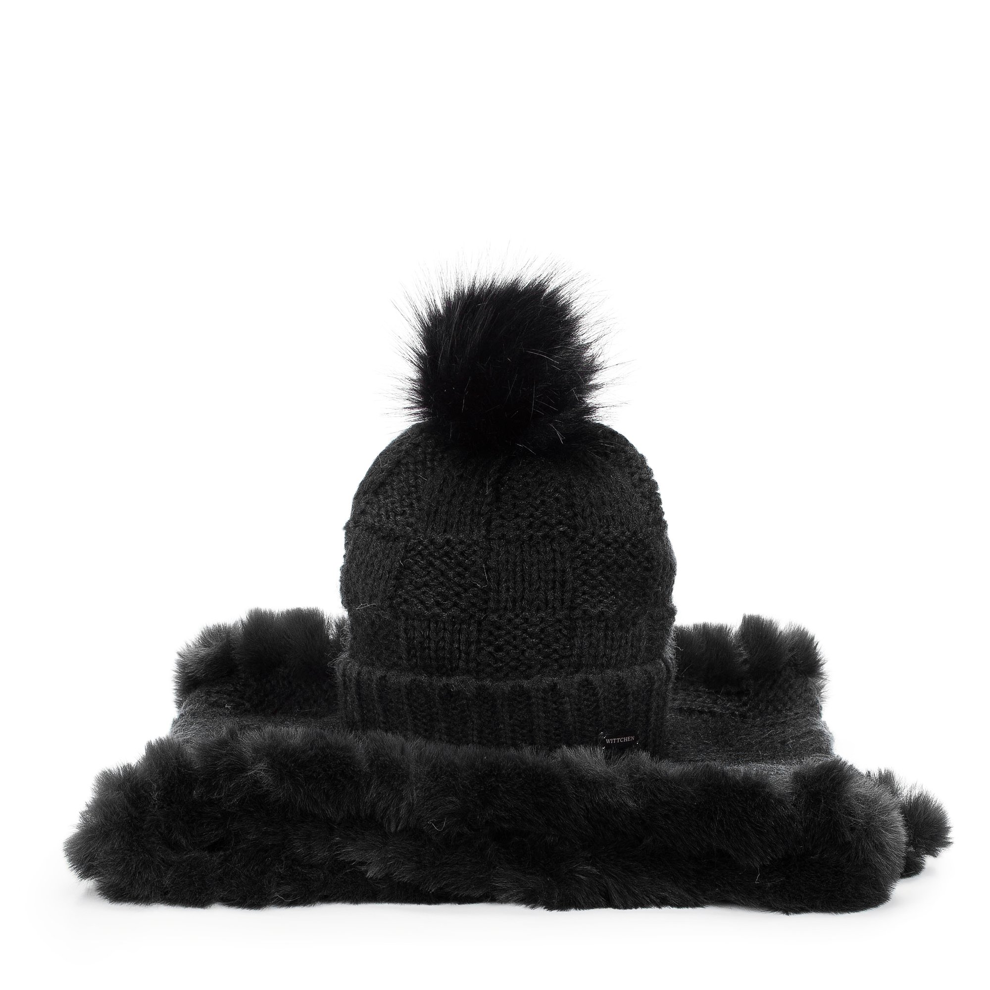 Damski komplet zimowy ze sztucznym futerkiem