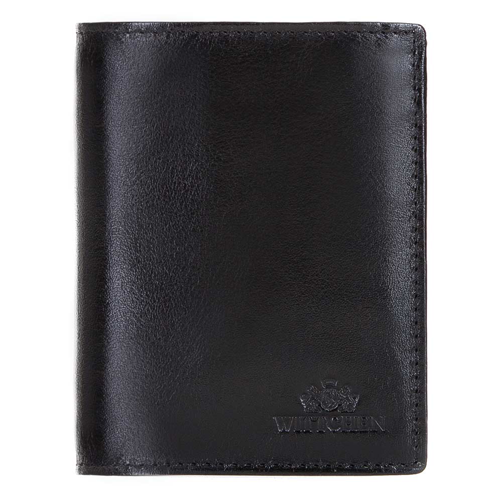 Męski portfel ze skóry mały czarny