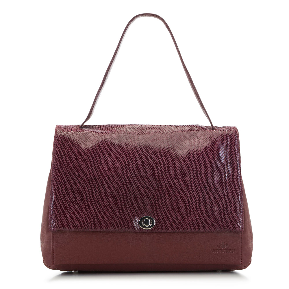 Kuferek skórzany z dwóch rodzajów skóry