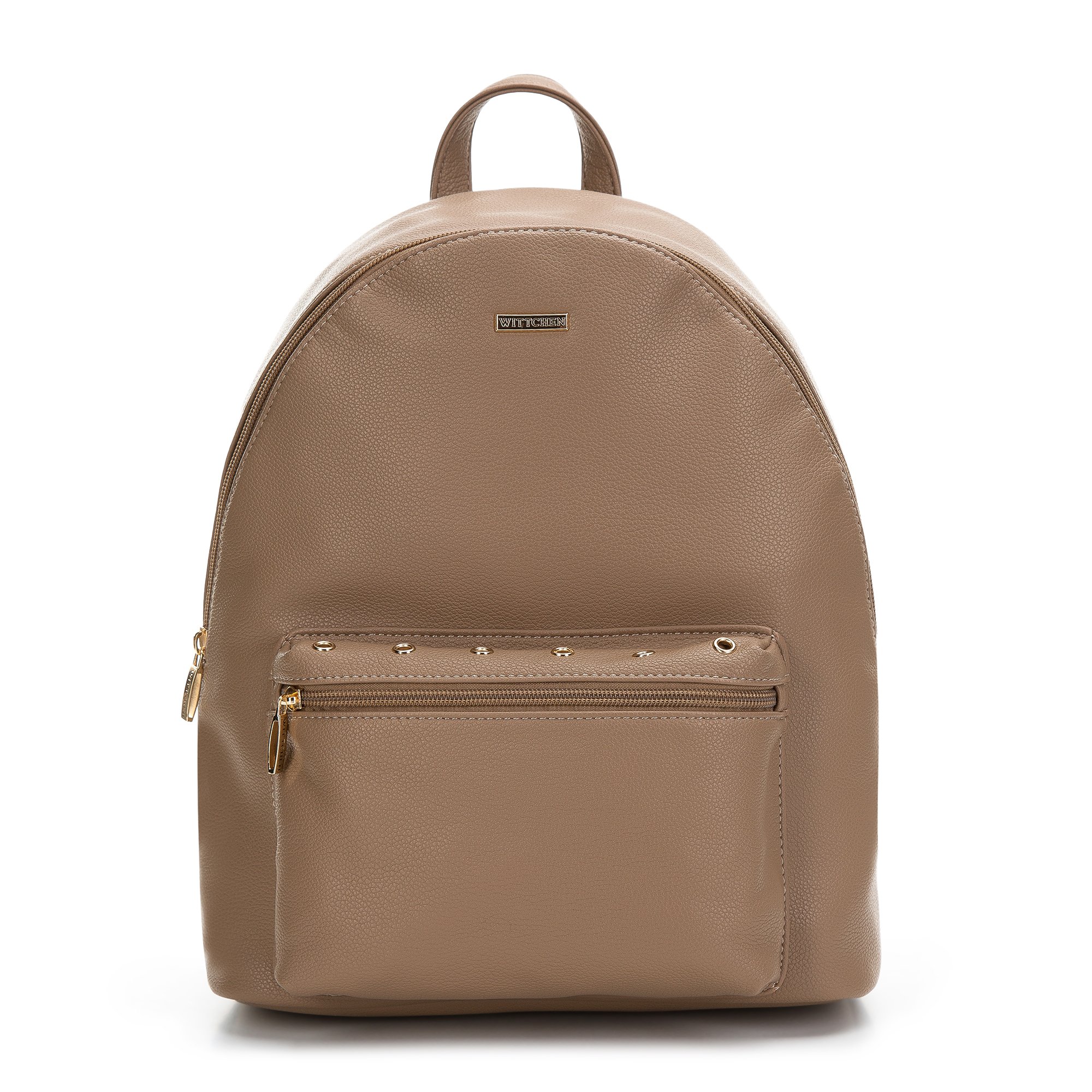 Damski plecak z kieszenią zdobioną nitami