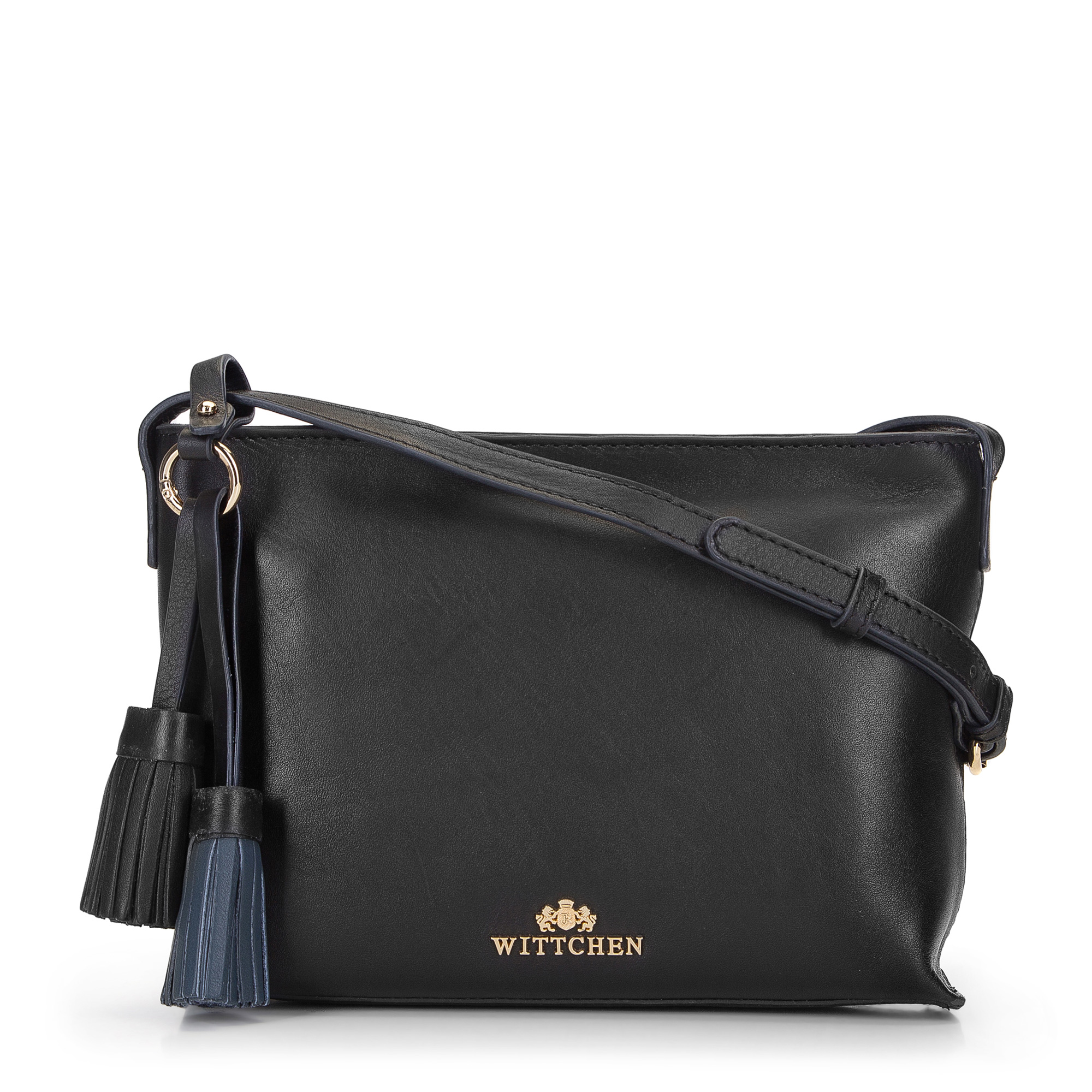 Damska listonoszka skórzana z dwukolorowymi chwostami