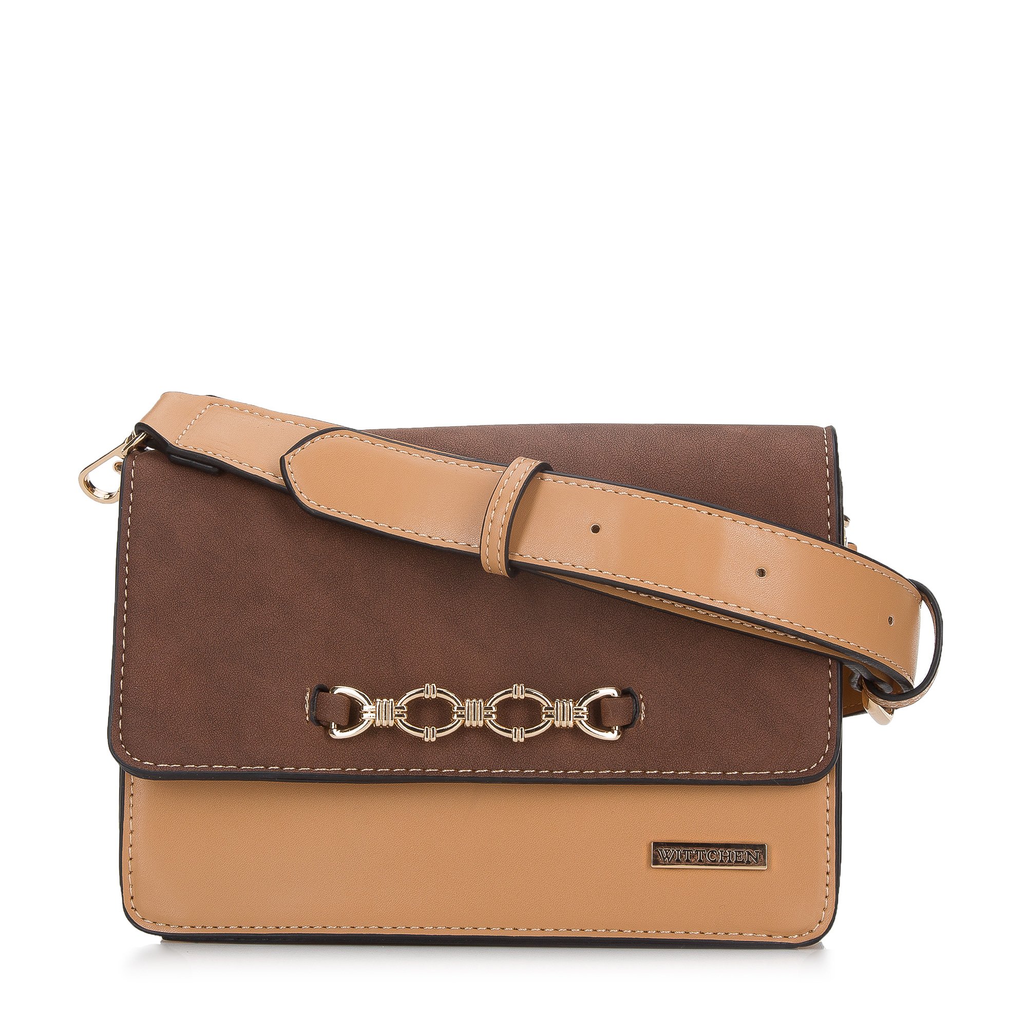 Torebka crossbody z klapą z ekozamszu