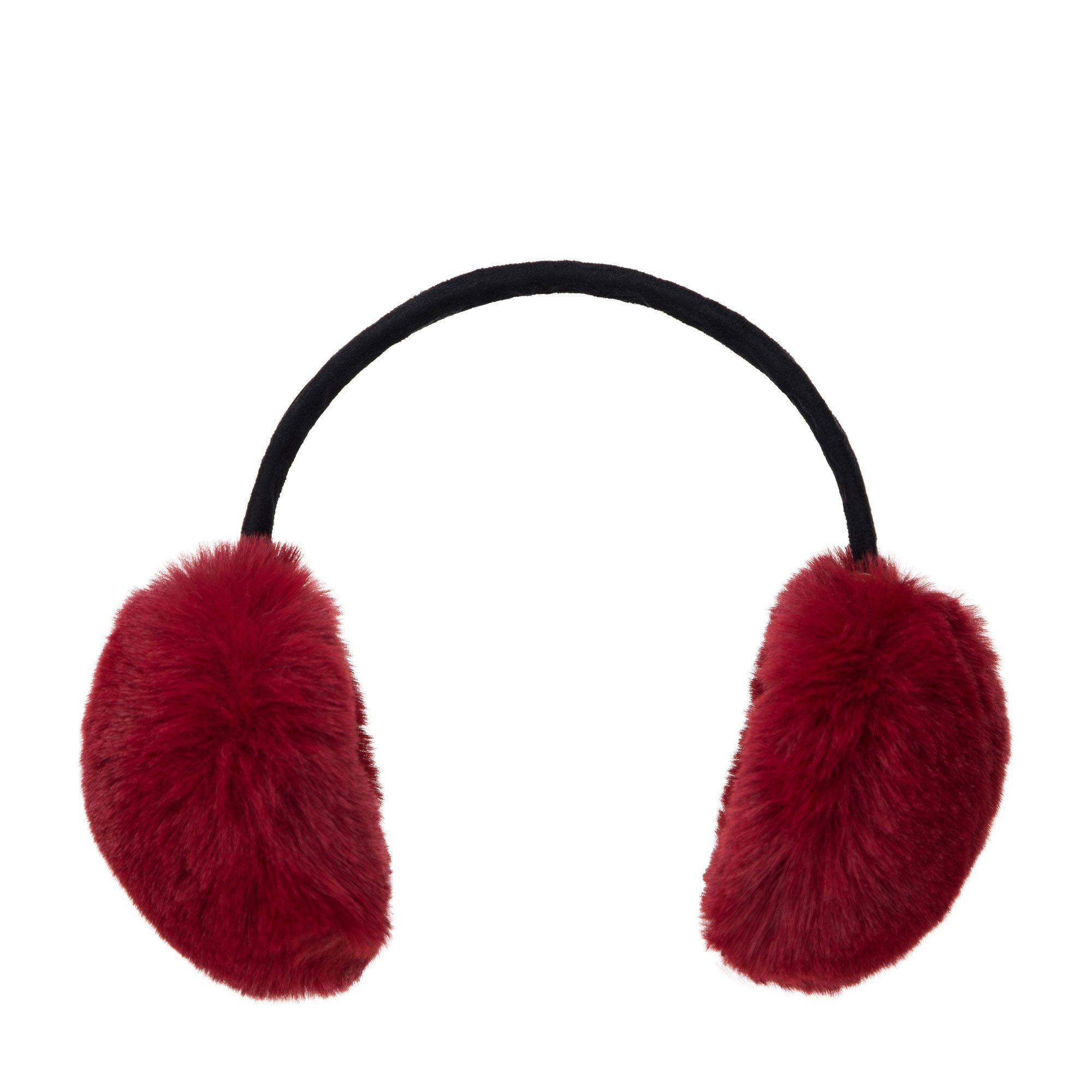 Damskie nauszniki klasyczne ciemnoczerwone